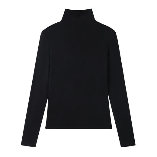 「自j」全新升级【铂金会员119/天猫159/差价40】(11938)洛诗琳含绵羊毛高领打底衫2025秋冬正肩显瘦加绒保暖上衣女 商品图4