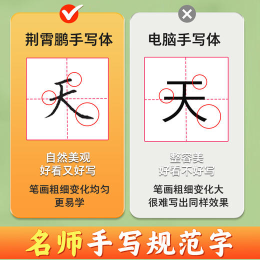 小学生练字专用墨点同步练字帖生字抄写本人教版语文课本一二三四五六年级上册下册笔画笔顺描红初中生七八荆霄鹏硬笔书法正楷字帖 商品图3