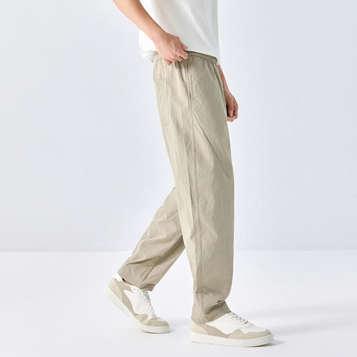 GXG男装25夏季时尚舒适松紧腰抽绳运动休闲直筒裤男式休闲裤K&C 商品图5