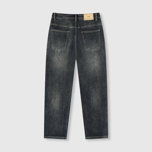 GXG男装25秋季时尚简约复古水洗日常通勤舒适直筒男士牛仔长裤K&C 商品图5