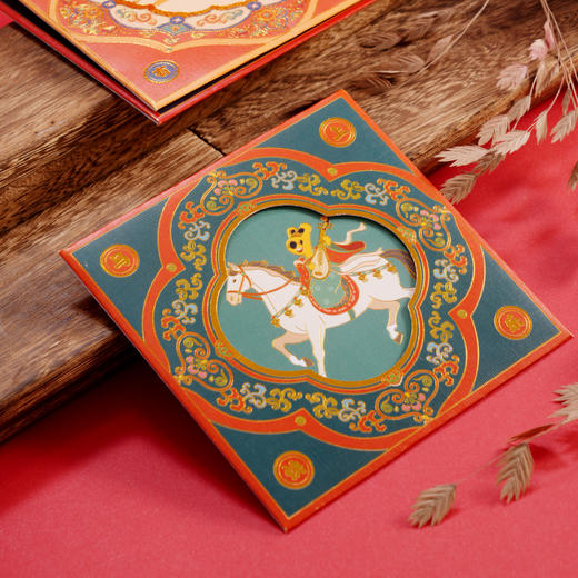 马年团团国风纹样贺卡 商品图2