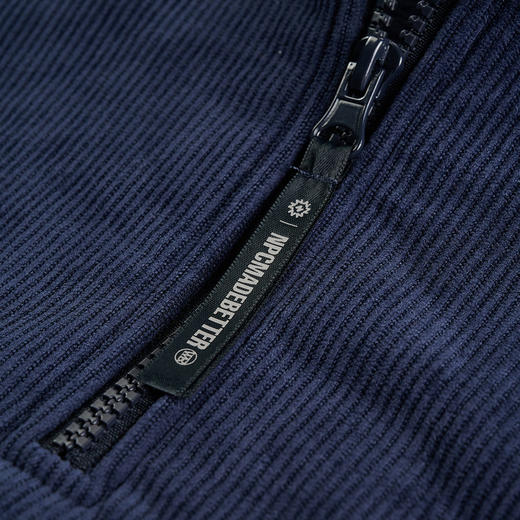 NPC潮牌复古灯芯绒连帽刺绣卫衣半开襟秋冬加绒上衣NP3AST37 商品图3