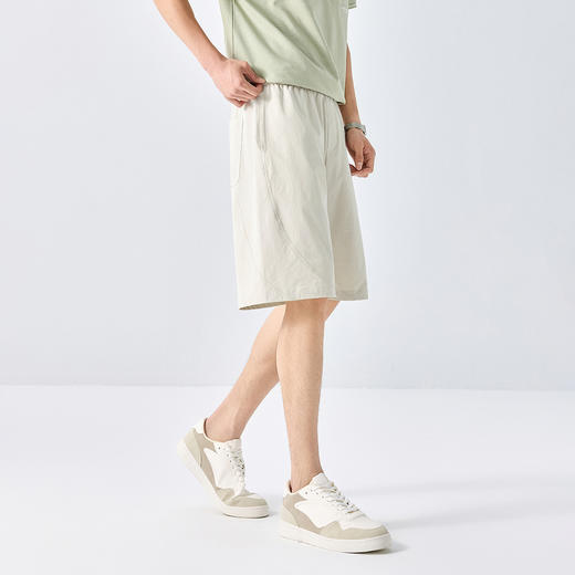 GXG男装25夏季时尚舒适松紧腰系绳运动休闲宽松百搭男式五分短裤K&C 商品图6