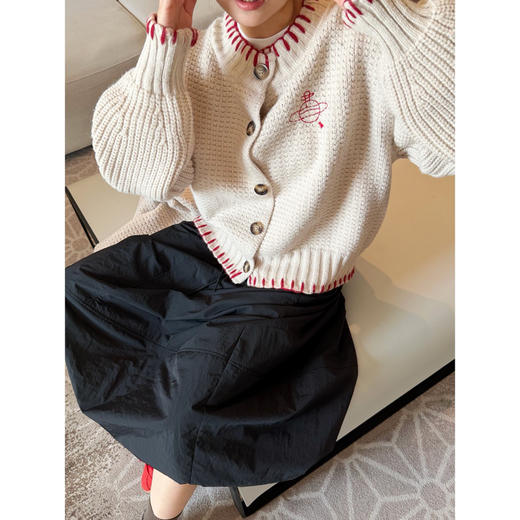 西太后 25 新款・棉纱线针织开衫 + 围巾套装 商品图6