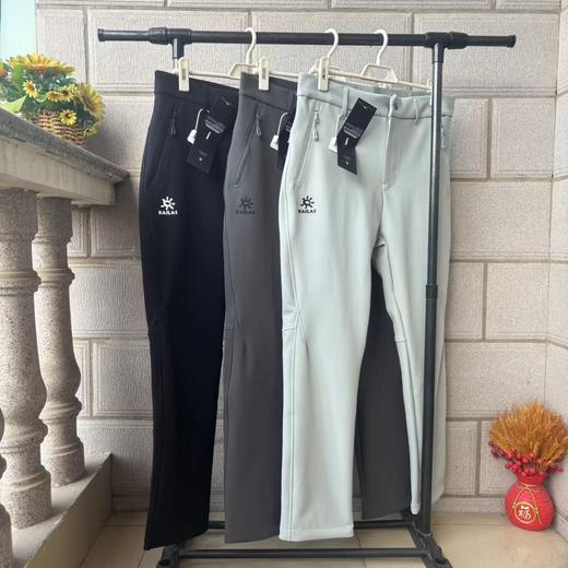 D121505秋冬新款！男士户外运动加绒加厚防风保暖徒步软壳长裤 商品图2