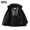 NPC潮牌左胸前小皇冠绣花黑白拼接连帽中长羽绒服NP28DJ49 商品缩略图4