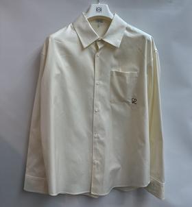 男款logo刺绣长袖衬衫 偏大zh014