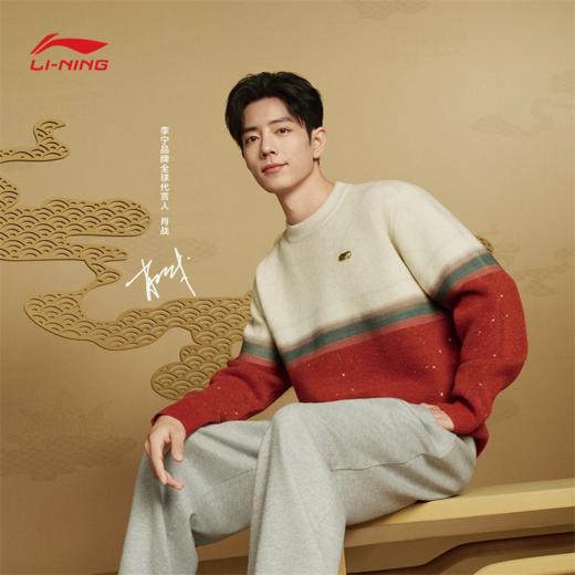 【肖战同款】李宁中国文化系列故宫联名男女同款套头编织衫AMBV387 商品图0