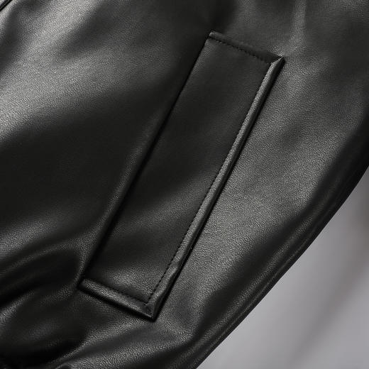 GXG男装25秋季经典简约百搭pu皮夹克防风休闲易打理男式翻领外套K&C 商品图8