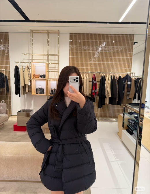 女士TRENCH风衣式样连帽腰带羽绒服 商品图13