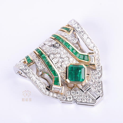 【荣耀】祖母绿夹扣胸针   XZ12403012 商品图1