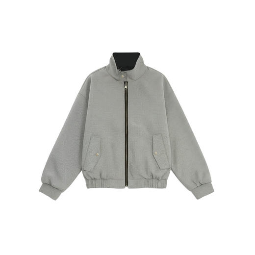 谜底双面穿外套长袖2026春新品立领简约休闲工装夹克女265MW5032 商品图4