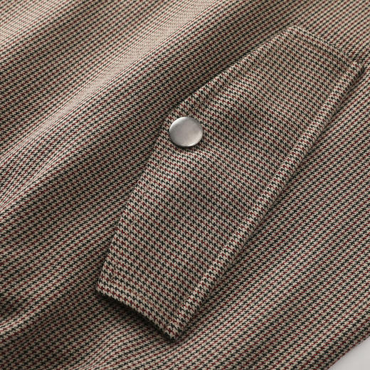 GXG男装25秋季经典千鸟格纹撞色复古休闲商务通勤男式翻领夹克K&C 商品图9