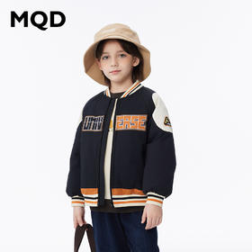 【秒】【MQD】男童潮酷贴布绣保暖舒适棒球领羽绒服