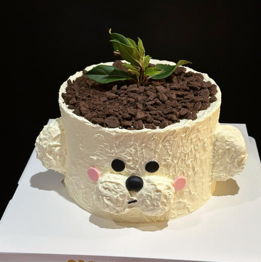 小狗盆栽（翻糖提前1天预定）需自提，叶子随机 商品图1