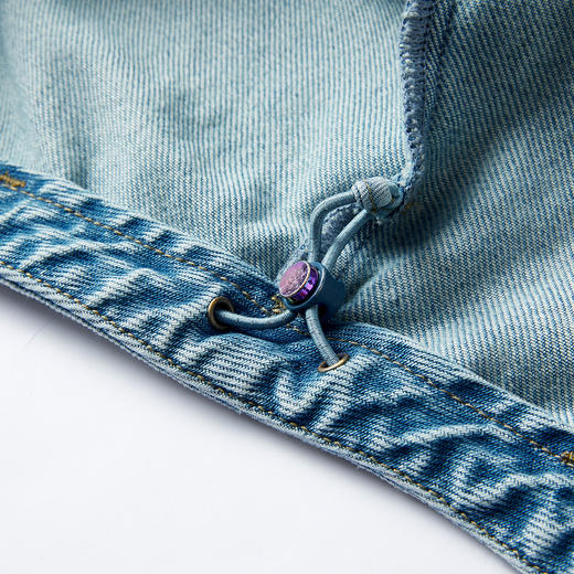 谜底大廓形牛仔外套长袖2026春季新品复古洗水可调节女261MW0226 商品图3