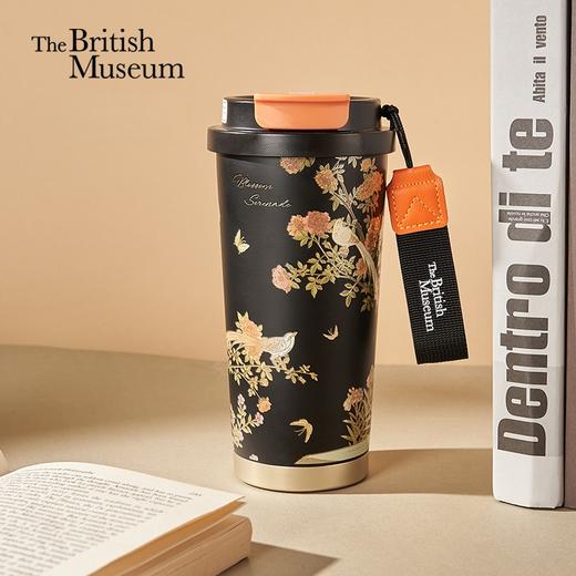 大英博物馆 东方梦境系列 双鹊传喜 便携咖啡保冷保温杯-静谧黑 商品图0