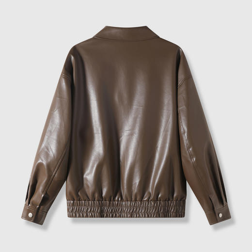 GXG男装【PU皮】25秋季时尚百搭复古简约通勤休闲男式翻领夹克K&C 商品图5