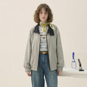 谜底双面穿外套长袖2026春新品立领简约休闲工装夹克女265MW5032