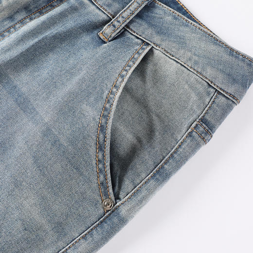 GXG男装25夏季复古水洗宽松休闲凉感舒适百搭直筒男式牛仔裤K&C 商品图9