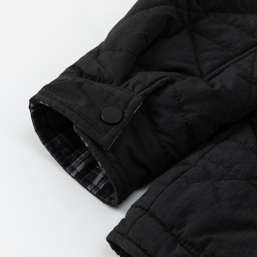 GXG男装25冬季简约菱形格图案轻便保暖绗线翻领夹克男式短款棉服K&C 商品图8