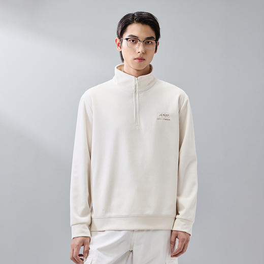 GXG男装25春季简约翻领拉链上衣男式休闲宽松百搭舒适polo领卫衣K&C 商品图2