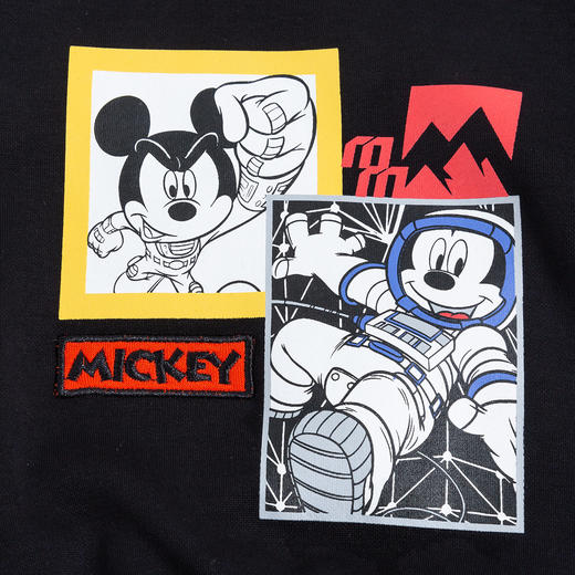 迪士尼童装秋冬新款儿童加绒保暖卫衣假两件拼接上衣214DS0230 商品图6