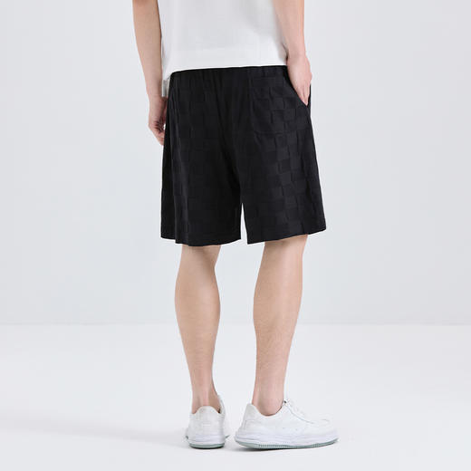 GXG男装【棋盘格】25夏季时尚松紧腰五分裤轻薄透气男式休闲短裤K&C 商品图4