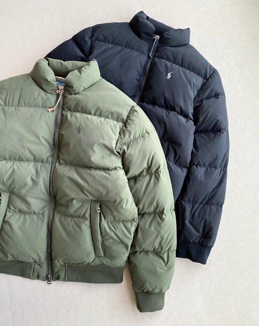 D121535秋冬新款刺绣小马图案拉链长袖立领纯色羽绒服 商品图1