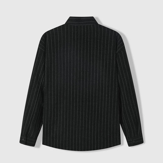 GXG男装【立体贴袋】25秋季时尚撞色条纹通勤男式翻领休闲夹克K&C 商品图5