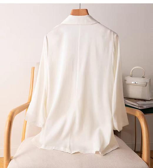 「断码清仓」七分袖白色真丝小西装外套 XL码 ZFYY211 商品图1