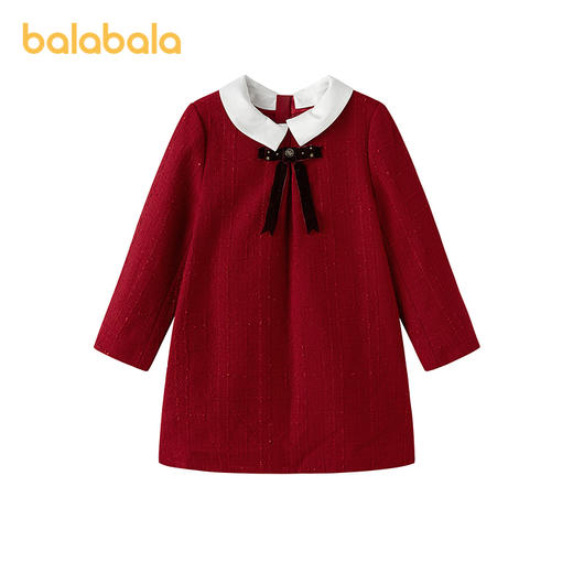 【商场同款】巴拉巴拉童装儿童连衣裙女童2026新款春装新年小香风 商品图4
