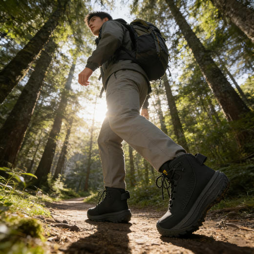 【冰上止滑+三层防水结界】量橙极地冲锋靴，持久型动态防水堡垒，户外徒步登山探险靴 商品图6