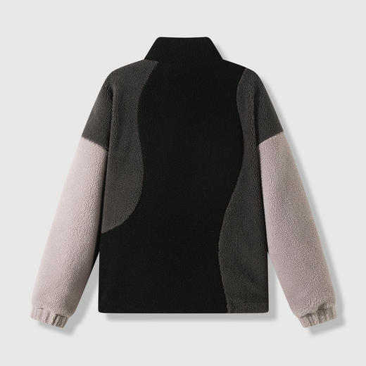 GXG男装25冬季时尚潮流撞色拼接保暖防风羊羔绒立领男式休闲夹克K&C 商品图1