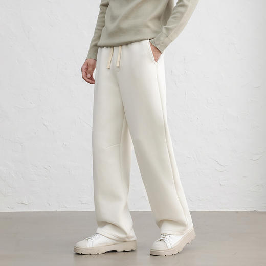 GXG男装25秋季时尚松紧腰系绳宽松休闲运动裤男式直筒休闲长裤K&C 商品图6