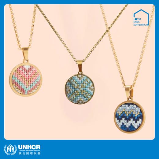 心艺手作：“努苏姆”系列项链 Moonshell Gold Nuusum Necklace in Blue/Pink/Teal 商品图0