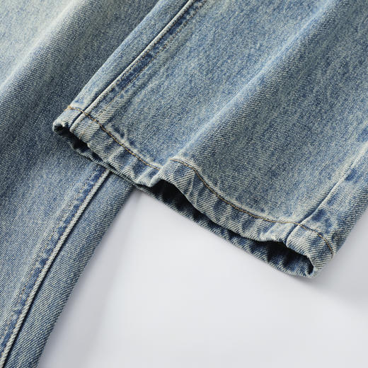 GXG男装25秋季弹力舒适半松紧腰百搭宽松日常通勤直筒男式牛仔裤K&C 商品图13