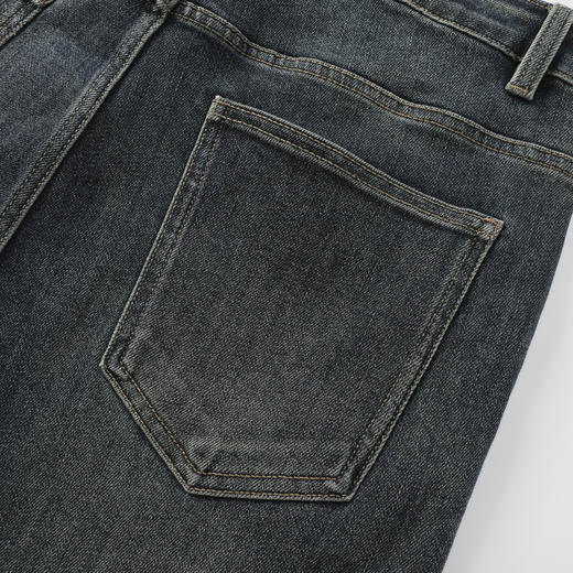 GXG男装25秋季时尚简约复古水洗日常通勤舒适直筒男士牛仔长裤K&C 商品图12