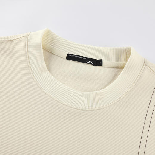 GXG男装【肌理质感】25秋季简约百搭运动宽松休闲男式圆领卫衣K&C 商品图12