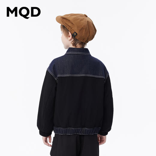【秒】【MQD】男童冬季潮酷异料精致休闲翻领棉衣 商品图3