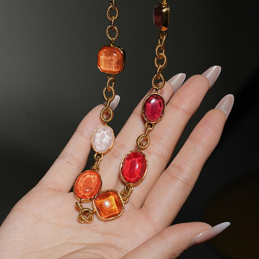 北京仓｜Goossens Paris-CABOCHONS-彩虹渐变 长项链/腰链（多种戴法）［法国设计师］ 商品图3