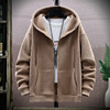 GXG男装冬季宽松休闲开衫百搭简约男式连帽卫衣外套K&C 商品缩略图4