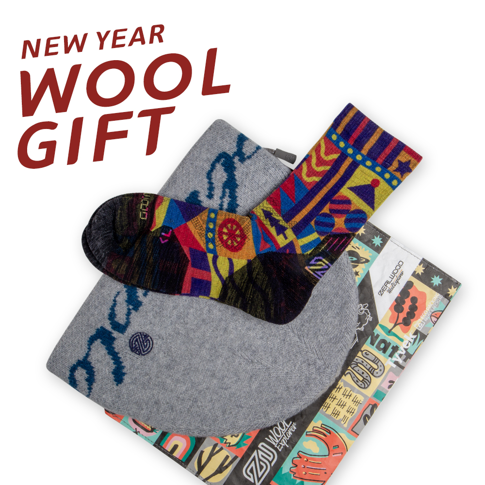 赛乐跑步组合套装美丽诺羊毛新年礼物组合圣诞元旦春节跑友礼包袜