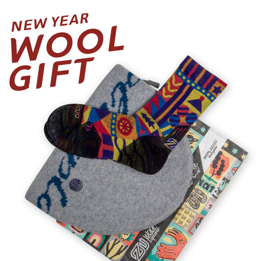 赛乐跑步组合套装美丽诺羊毛新年礼物组合圣诞元旦春节跑友礼包袜 商品图0