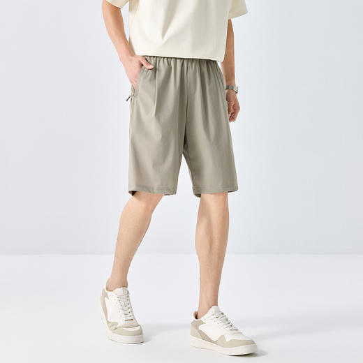 GXG男装25夏季时尚隐形拉链五分运动裤宽松直筒男式休闲短裤K&C 商品图10