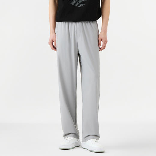 GXG男装25夏季舒适弹力松紧腰系绳轻薄透气男式直筒休闲长裤K&C 商品图7