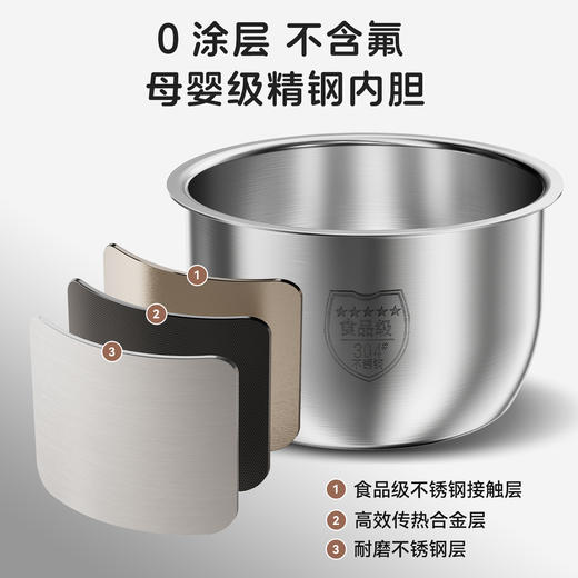 浦利顿宝宝米油辅食电压力锅高压锅不锈钢BB婴儿PLD-WYB-B258 商品图1