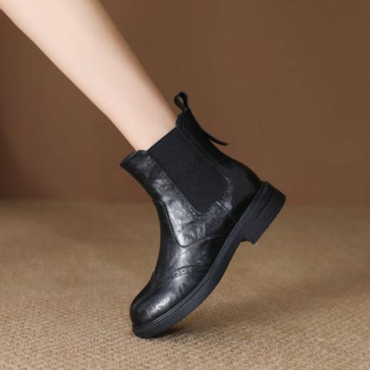 凯撒KS3805 复古圆头马丁短靴 商品图3