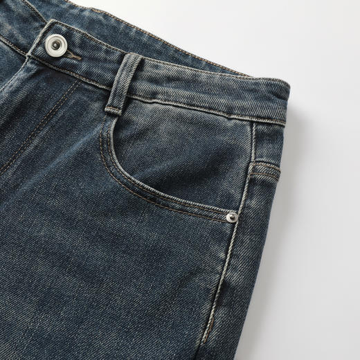 GXG男装25秋季时尚百搭日常通勤复古水洗弹力舒适男士锥形牛仔裤K&C 商品图9