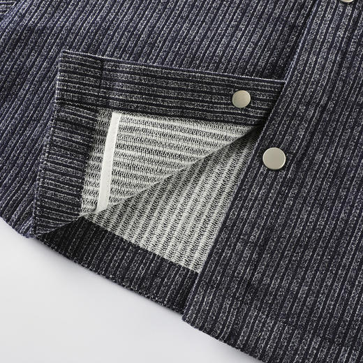 GXG男装【含莱赛尔】25秋季复古条纹肌理日常通勤男式翻领夹克K&C 商品图13